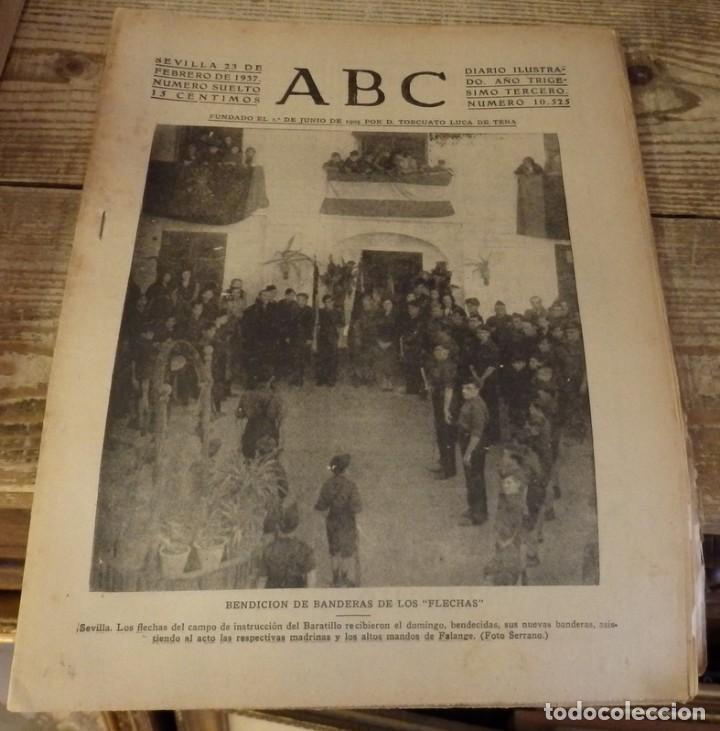 Military Antiques: ABC 23 DE FEBRERO DE 1937, 22 PAGINAS, PORTADA SEVILLA EL BARATILLO, ORJIVA,MOTRIL,SIERRA NEVADA,PAR
