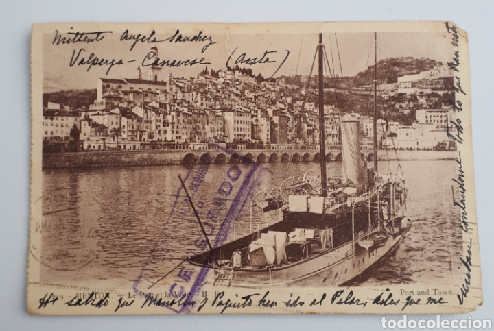 Military Antiques: Tarjeta postal con censura. 1940