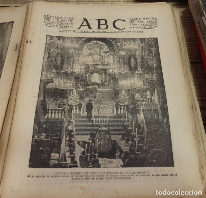 Militaria: ABC 5 DE SEPTIEMBRE DE 1937, 22 PAGINAS, GRANADA,LLANES,FRENTE DE ARAGON,PARTE DE GUERRA, ETC