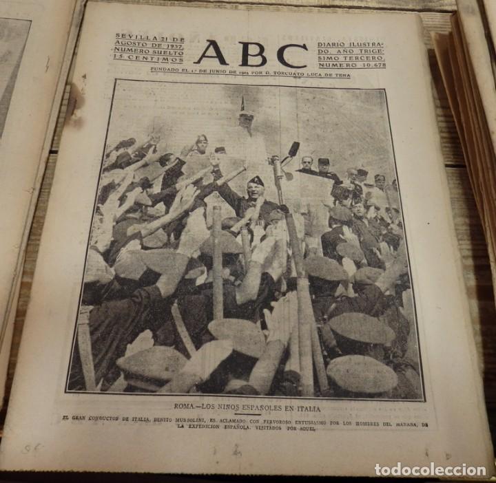 Militaria: ABC 21 DE AGOSTO DE 1937, ,22 PAGINAS,ONTANEDA,ALCEDA,RINCON DEL MOLINERO,CORDOBA,PARTE DE GUERRA, E