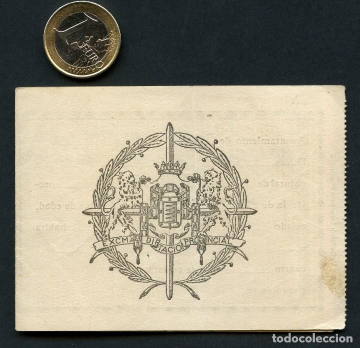 Militaria: POSGUERRA, DOCUMENTO, C&Eacute;DULA PERSONAL, 1941, VALLADOLID