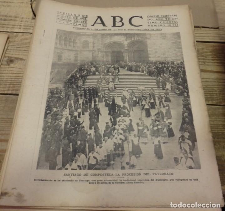 Militaria: ABC 3 DE AGOSTO DE 1938, SEVILLA,18 PAGINAS, FRENTE DEL EBRO Y CATALAN, PARTE DE GUERRA,ETC..