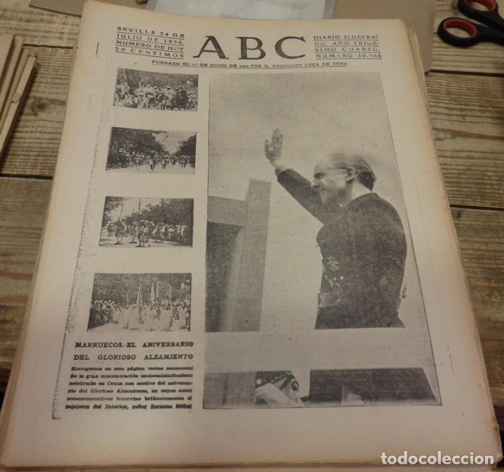 Militaria: ABC 24 DE JULIO DE 1938, 18 PAGINAS, ANIVERSARIO ALZAMIENTO MARRUECOS,BENQUERENCIA,PARTE DE GUERRA