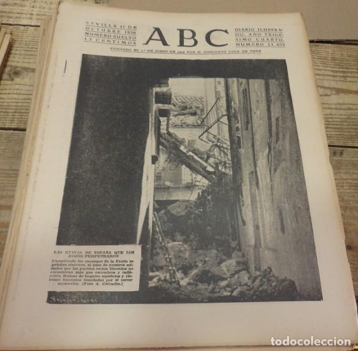 Militaria: ABC 11 DE OCTUBRE DE 1938, 24 PAGINAS, SECTOR DEL EBRO, PROVINCIA DE TOLEDO,PARTE DE GUERRA, ETC