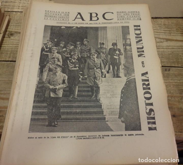 Militaria: ABC 12 DE OCTUBRE DE 1938, 22 PAGINAS, SECTOR DEL EBRO, HITLER,PARTE DE GUERRA, ETC