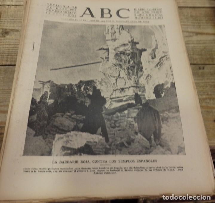 Militaria: ABC 5 DE OCTUBRE DE 1938, 18 PAGINAS,FIESTA DEL CAUDILLO, SECTOR DEL EBRO,PARTE DE GUERRA, ETC