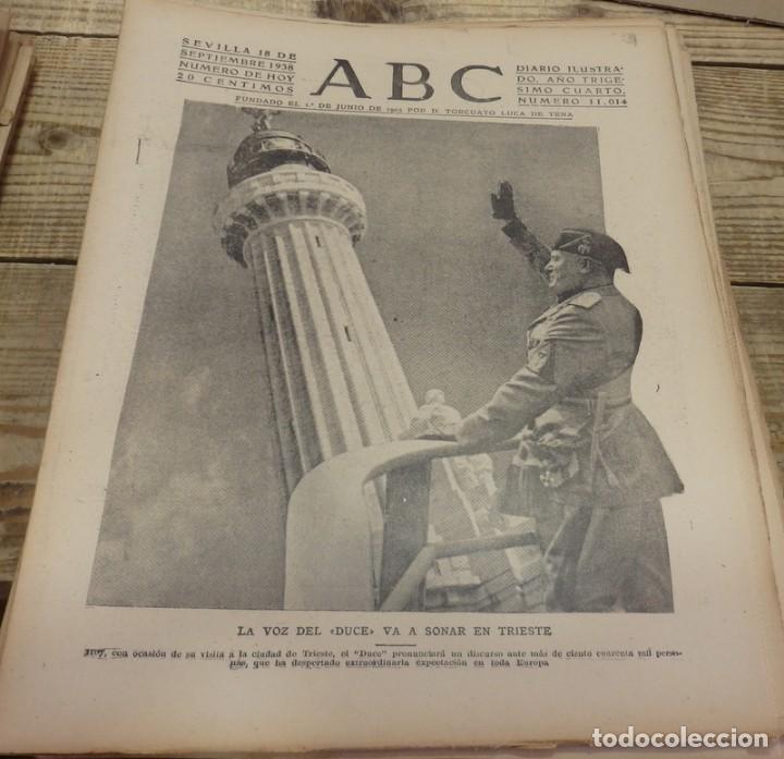 Militaria: ABC 18 de SEPTIEMBRE de 1938, SEVILLA,18 PAGINAS,BARCELONA,FUENTEOBEJUNA,PARTE DE GUERRA,ETC