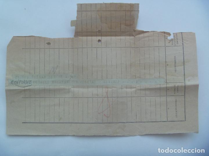 Militaria: GUERRA CIVIL : TELEGRAMA CONFORME MEDALLA MILITAR . RARISIMO