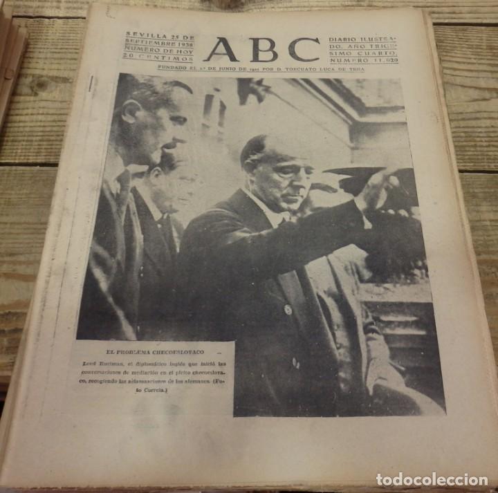 Militaria: ABC 25 de SEPTIEMBRE de 1938, SEVILLA,18 PAGINAS,SECTOR DEL EBRO, CORDOBA,PARTE DE GUERRA,ETC