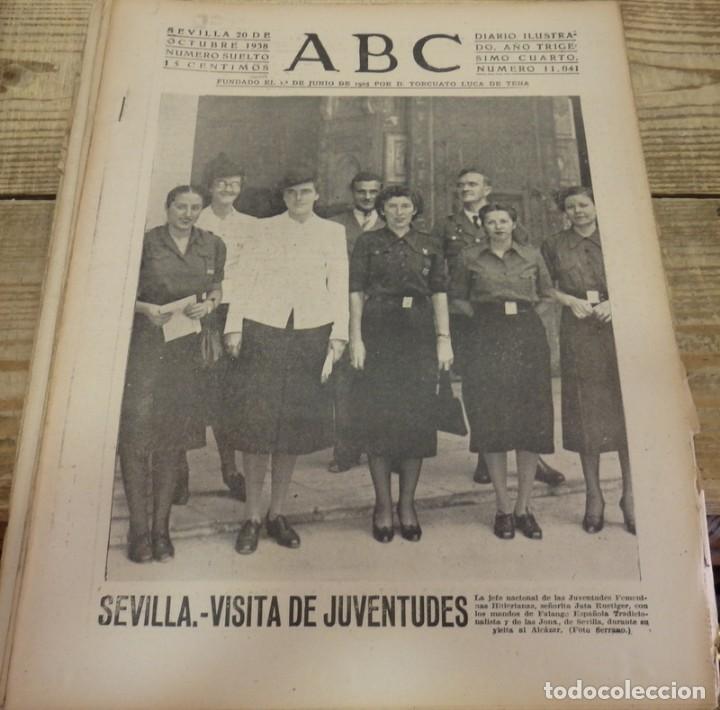 Militaria: ABC 20 de OCTUBRE de 1938, SEVILLA,18 PAGINAS,SECTOR DEL EBRO,PARTE DE GUERRA,ETC