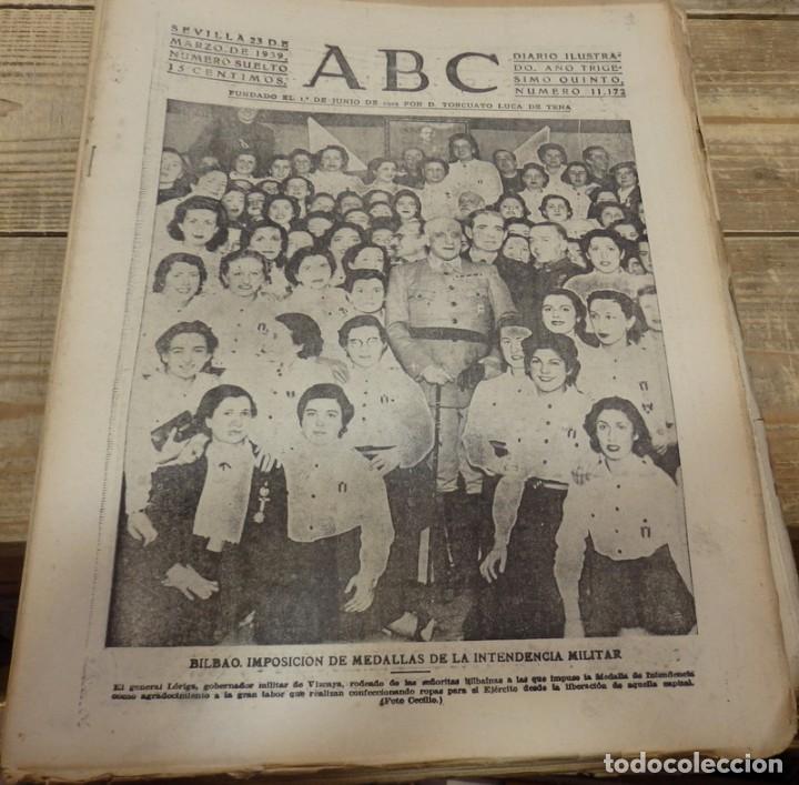Militaria: ABC 23 de MARZO de 1939, SEVILLA,16 PAGINAS,CABRA,,PARTE DE GUERRA,ETC