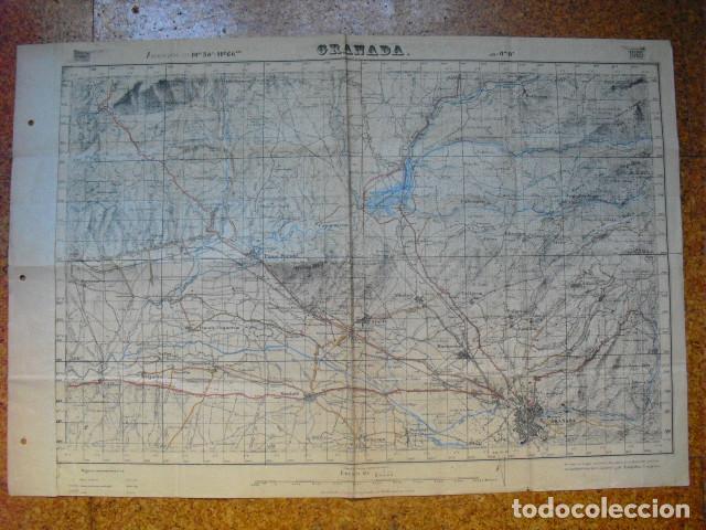 Military Antiques: GUERRA CIVIL  MAPA DE GRANADA  EJERCITO NACIONAL