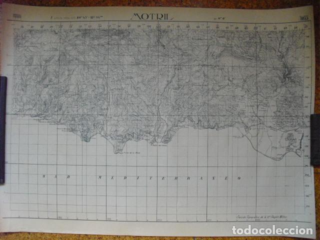 Militaria: GUERRA CIVIL  MAPA DE MOTRIL  EJERCITO NACIONAL
