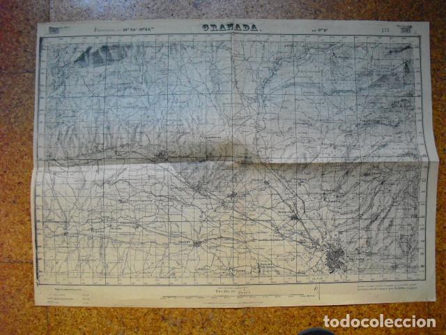 Militaria: GUERRA CIVIL  MAPA DE GRANADA  EJERCITO NACIONAL