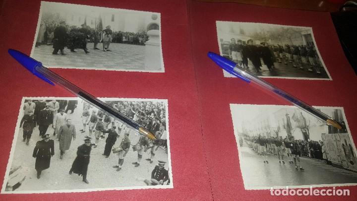 Militaria: 17 Fotografias del frente de juventudes de badajoz con altos mandos de falange, a&ntilde;os 40 o 50