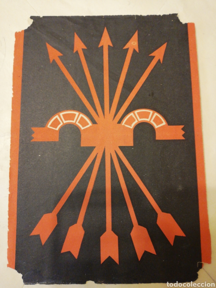Militaria: Recorte cartel Falange
