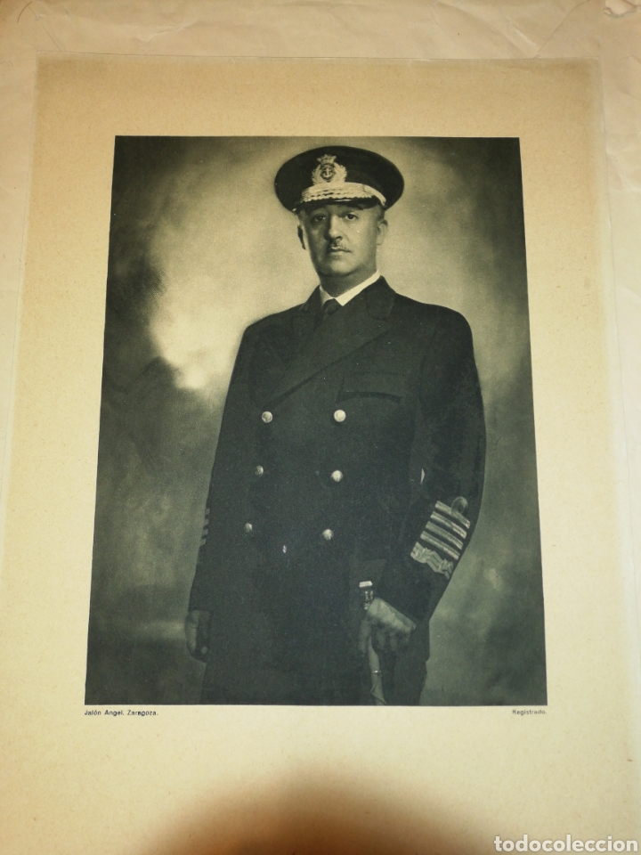 Militaria: Imagen de Francisco Franco con el uniforme de la Armada