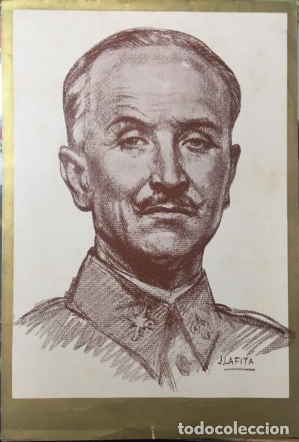 Militaria: L&aacute;mina impresa original Queipo de Llano 1&ordf; &eacute;poca. 20, X 31 cms.
