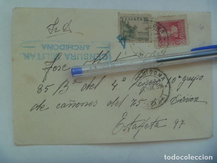 Militaria: GUERRA CIVIL: SOBRE CIRCULADO DESDE ARCHIDONA ( MALAGA ) , CENSURA MILITAR,  SELLO ISABEL 1939