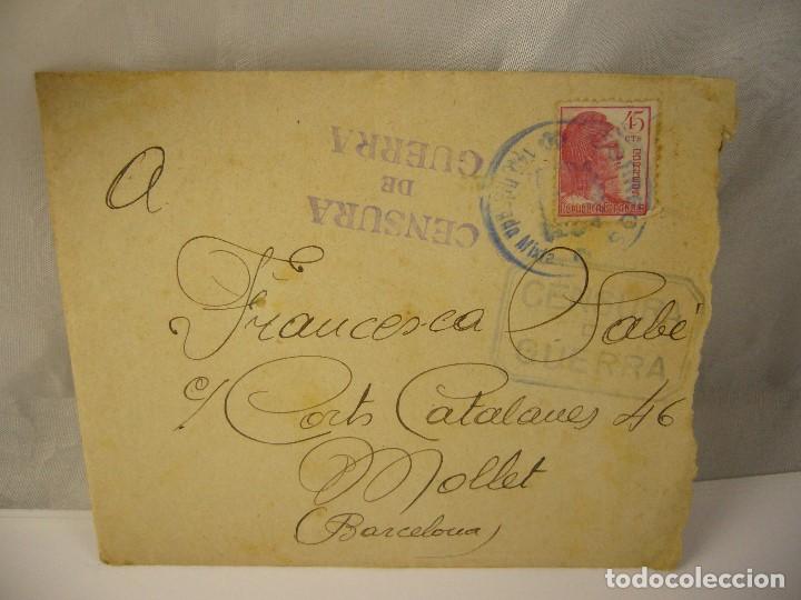Military Antiques: CARTA CENSURA DE GUERRA 1938