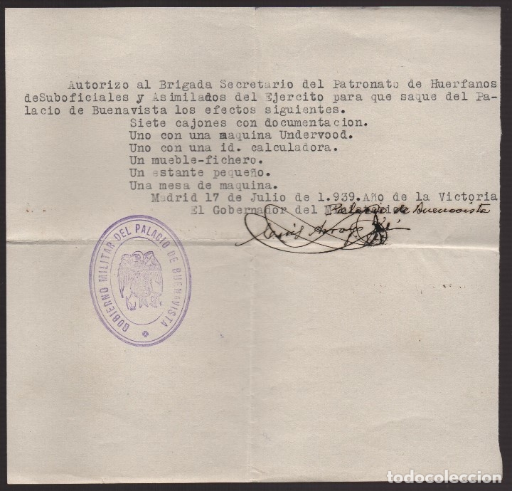 Military Antiques: MADRID,-PATRONATO HUERFANOS DE SUBOFICIALES Y ASIMILADOS DEL EJERCITO, VER FOTOS