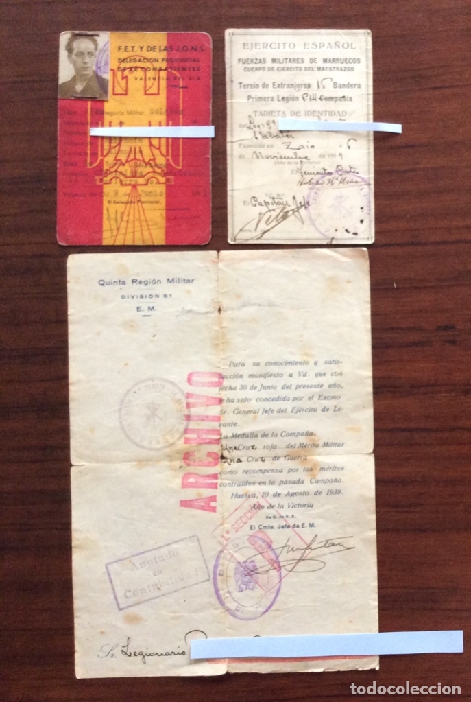 Military Antiques: CONCESI&Oacute;N MEDALLA CAMPA&Ntilde;A M&Eacute;RITO CRUZ GUERRA CARNET EX COMBATIENTE EXCOMBATIENTE LEGI&Oacute;N GUERRA CIVIL