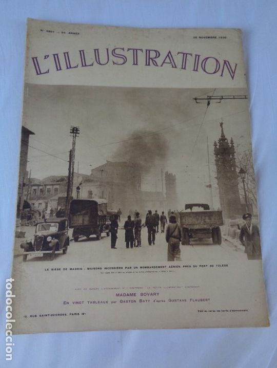 Military Antiques: Revista L&rsquo;Illustration. N&ordm; 4891- 28 Noviembre 1936. Guerra Civil Espa&ntilde;ola - Madrid sitiada