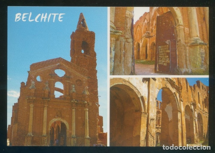 Militaria: Zaragoza. Belchite. Lote 3 postales diferentes. Nuevas.