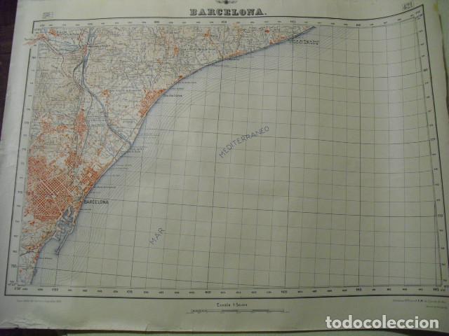 Military Antiques: 1939 MAPA DE BARCELONA DE LA AVIACION DEL EJERCITO NACIONAL