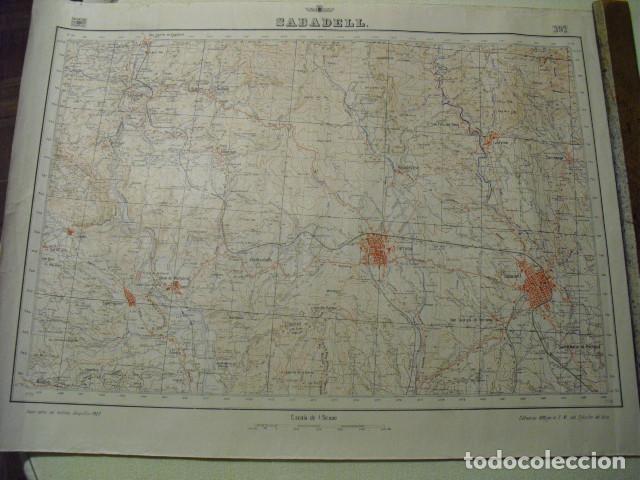 Militaria: 1939 MAPA DE SABADELL DE LA AVIACION DEL EJERCITO NACIONAL