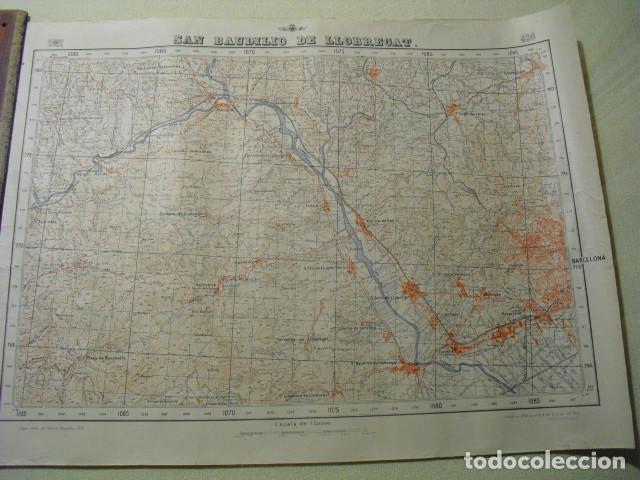Militaria: 1939 MAPA DE SAN BAUDILIO DE LLOBREGAT DE LA AVIACION DEL EJERCITO NACIONAL