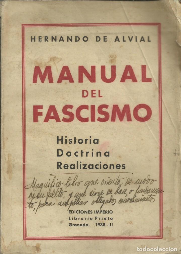 Militaria: Manual del fascismo, por Hernando de Alviar. Ediciones Imperio, Granada 1938