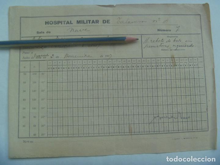 Military Antiques: GUERRA CIVIL - HOSPITAL MILITAR DE TALAVERA N&ordm; 4: NOTA EVACUACION DE SOLDADO HERIDO DE BALA. 1937