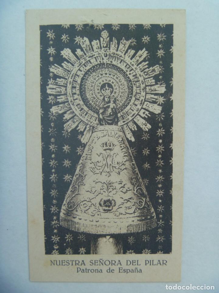 Militaria: GUERRA CIVIL - FRENTES Y HOSPITALES DE VIZCAYA : ESTAMPA DE LA VIRGEN DEL PILAR, PATRONA DE ESPA&Ntilde;A