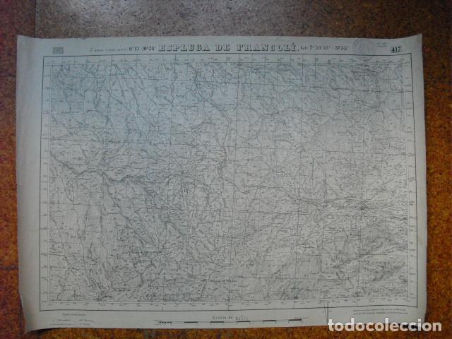 Militaria: GUERRA CIVIL MAPA DE ESPLUGA DE FRANCOLI EJERCITO NACIONAL E 1:50000