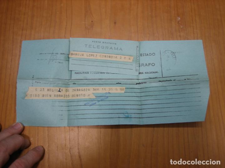 Militaria: Telegrama guerra civil espa&ntilde;ola. Melilla 1938