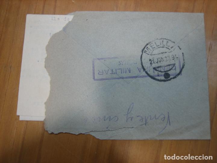 Military Antiques: Carta guerra civil espa&ntilde;ola. Censura militar .Melilla