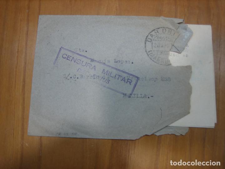 Military Antiques: Carta guerra civil espa&ntilde;ola. Censura militar .Melilla
