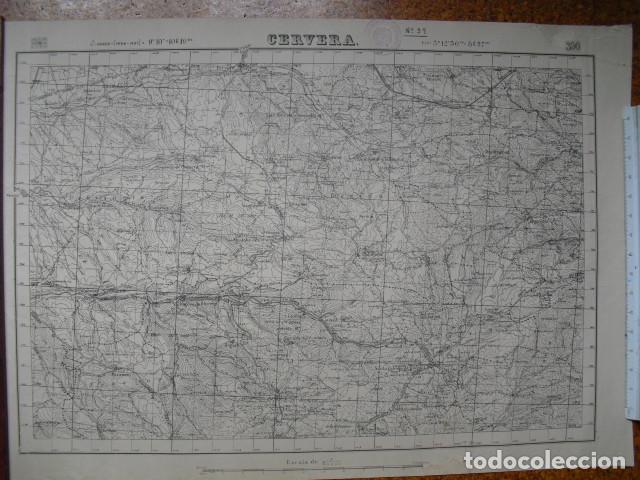 Militaria: GUERRA CIVIL MAPA DE CERVERA EJERCITO NACIONAL E 1:50000