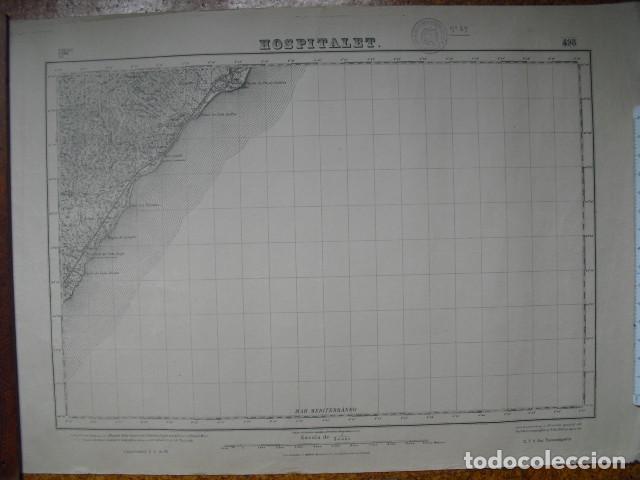 Militaria: GUERRA CIVIL MAPA DE HOSPITALET EJERCITO NACIONAL E 1:50000 SEZIONE TOPOCARTOGRAFICA DEL CTV