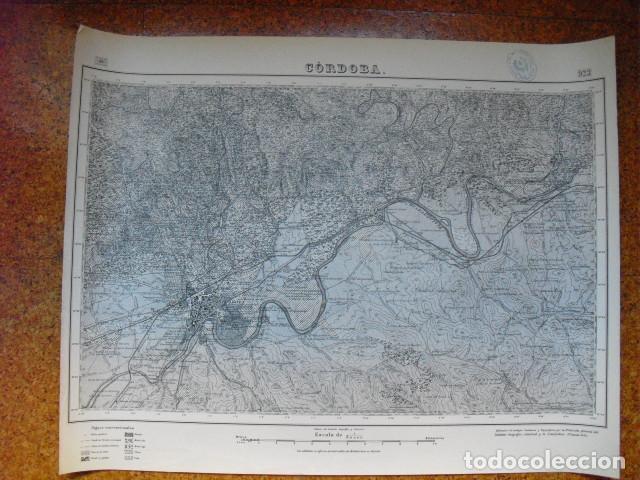 Militaria: MAPA DE CORDOBA DEL EJERCITO NACIONAL E 1:50000 SELLO DEL CUARTEL GENERAL DEL GENERAL&Iacute;SIMO
