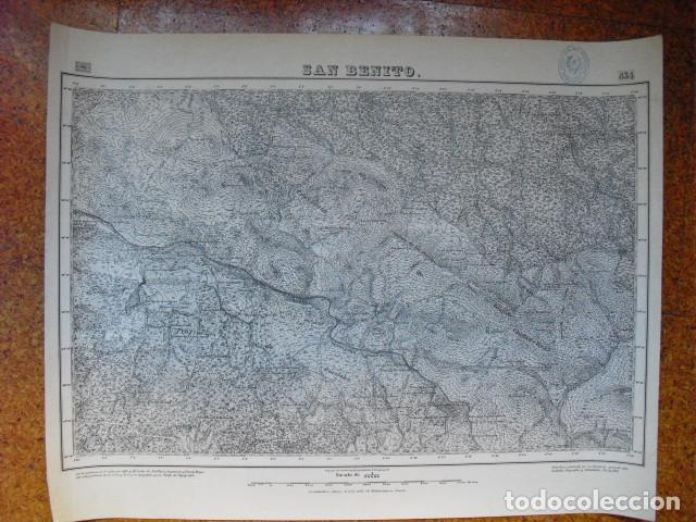 Military Antiques: MAPA DE SAN BENITO DEL EJERCITO NACIONAL E 1:50000 SELLO DEL CUARTEL GENERAL DEL GENERAL&Iacute;SIMO