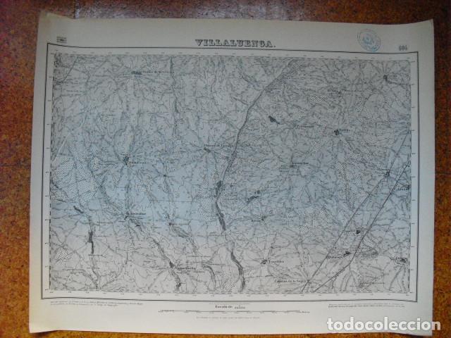 Military Antiques: MAPA DE VILLALUENGA DEL EJERCITO NACIONAL E 1:50000 SELLO DEL CUARTEL GENERAL DEL GENERAL&Iacute;SIMO