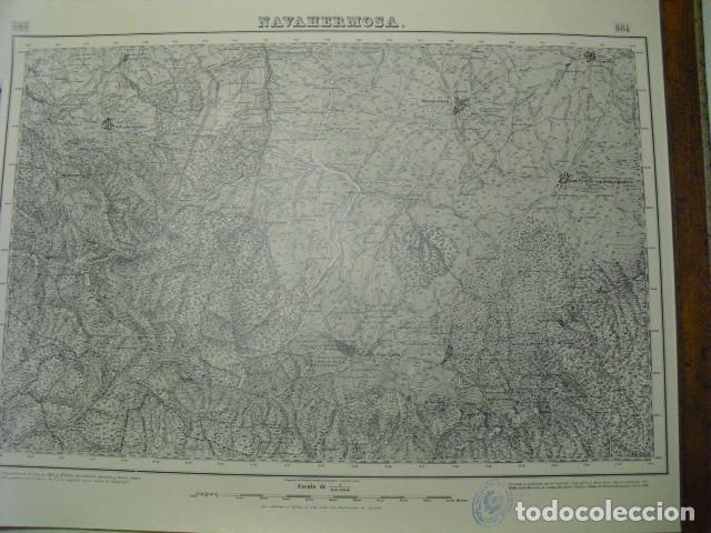 Militaria: MAPA DE NAVAHERMOSA 1:50000 SELLO DEL CUARTEL GENERAL DEL GENERAL&Iacute;SIMO