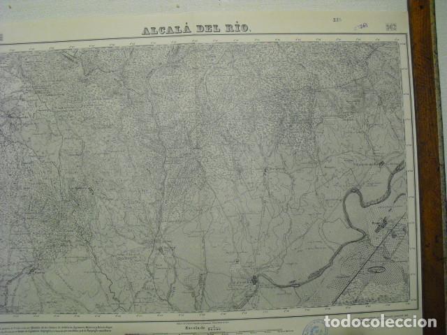 Militaria: MAPA DE ALCALA DEL RIO 1:50000 SELLO DEL CUARTEL GENERAL DEL GENERAL&Iacute;SIMO