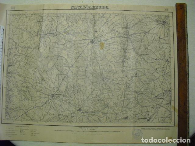 Militaria: MAPA DE NAVALCARNERO 1:50000 SELLO DEL CUARTEL GENERAL DEL GENERAL&Iacute;SIMO