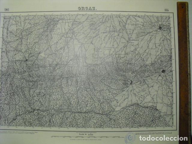 Military Antiques: MAPA DE ORGAZ 1:50000 SELLO DEL CUARTEL GENERAL DEL GENERAL&Iacute;SIMO