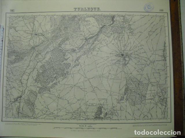 Militaria: MAPA DE TURLEQUE 1:50000 SELLO DEL CUARTEL GENERAL DEL GENERAL&Iacute;SIMO