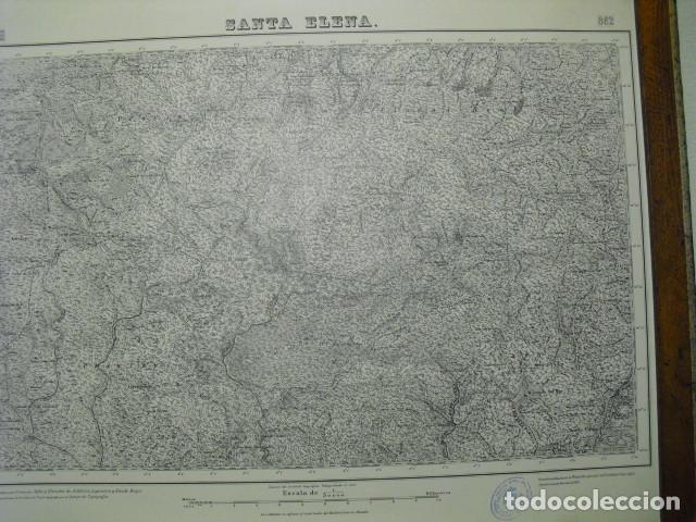 Militaria: MAPA DE SANTA ELENA 1:50000 SELLO DEL CUARTEL GENERAL DEL GENERAL&Iacute;SIMO