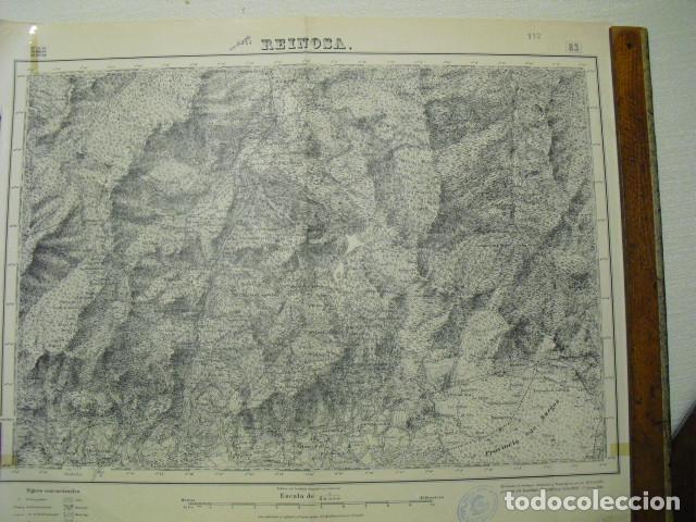 Militaria: MAPA DE REINOSA 1:50000 SELLO DEL CUARTEL GENERAL DEL GENERAL&Iacute;SIMO